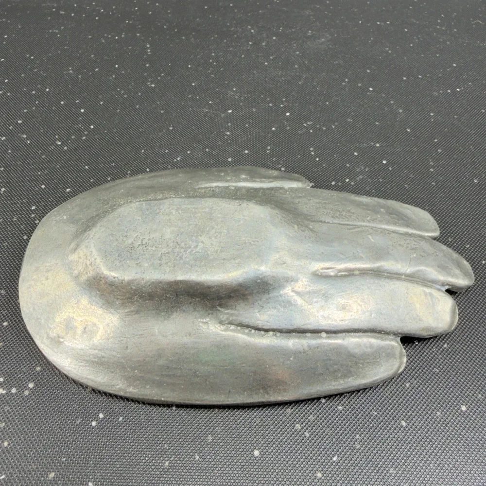 Patrick Meyer Pewter Art Hand Brutalist Modernist Jewelry Trinket Dish Catchall‎
